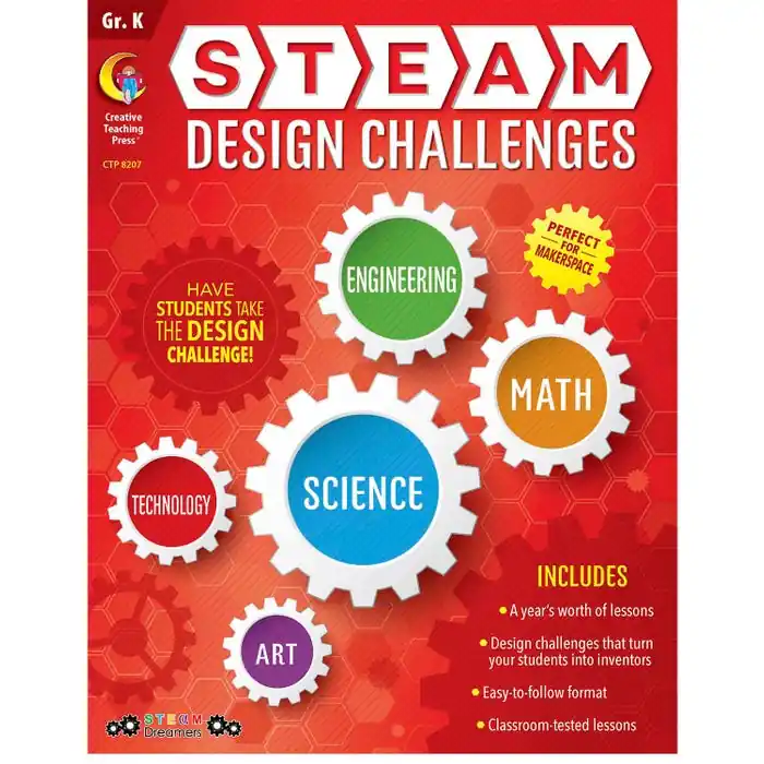 Save Now Creative Teaching Press STEAM Design Challenges Resource Book, Grade K